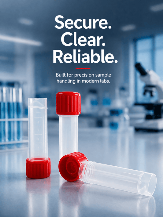 10ml Graduated Conical Transport Tubes with Screw Cap, Sterile | Clinsam - Medical & Laboratory Equipment - Clinsam