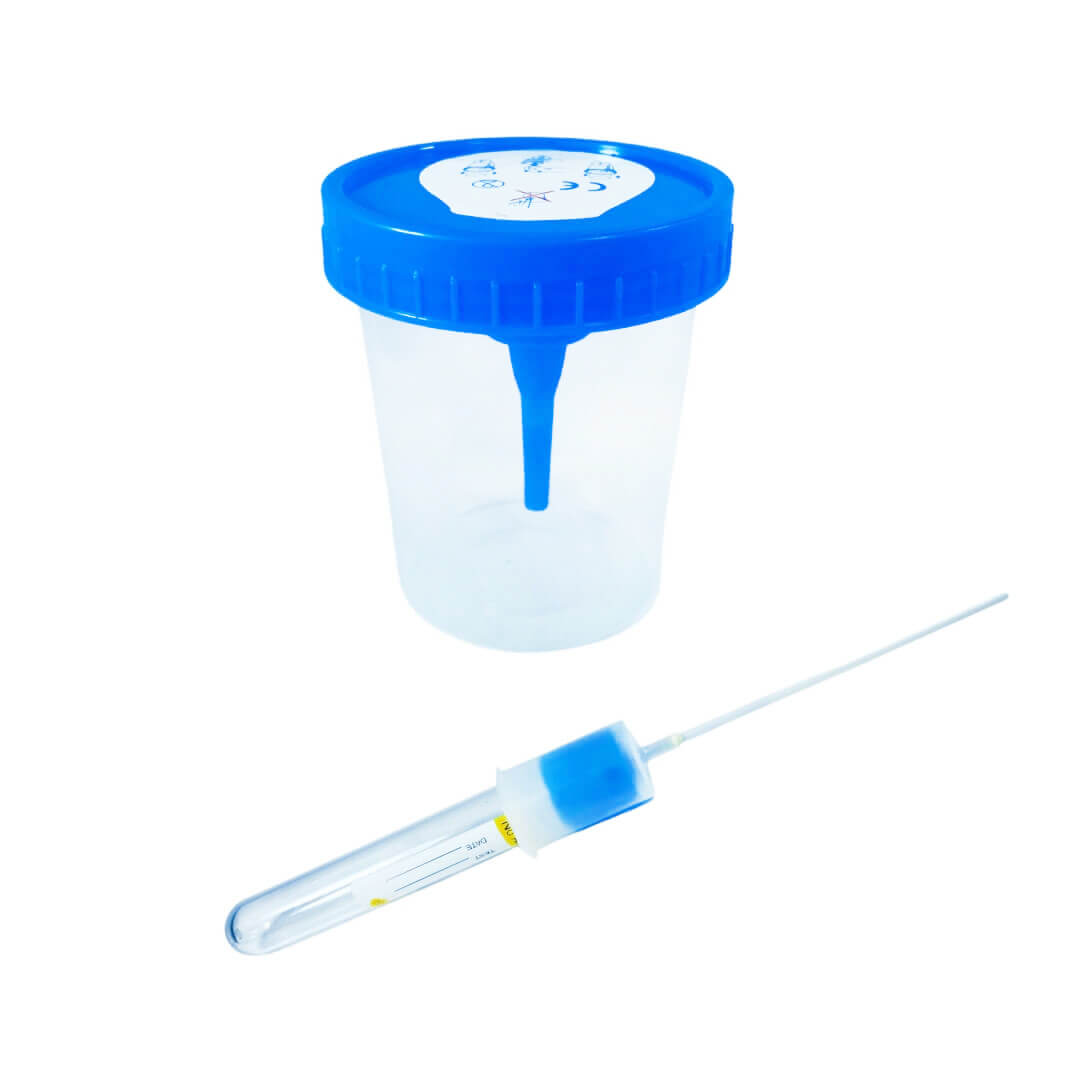 120ml Urine Cup w/ Vacuum Needle – 500pcs/pack | Clinsam - Medical & Laboratory Uses