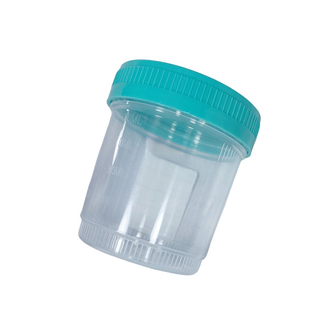 90ml Sterile Urine Cup with Temp Strip & Label - 100pcs/pack | Clinsam - Medical & Laboratory Equipment - Clinsam