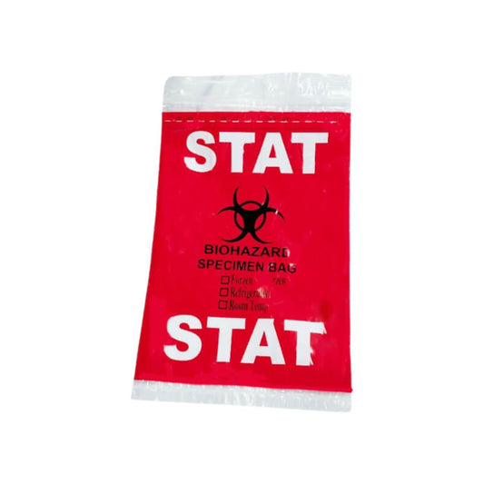 6"x9" STAT Biohazard Specimen Ziplock Bag – Dual Pocket - Clinsam