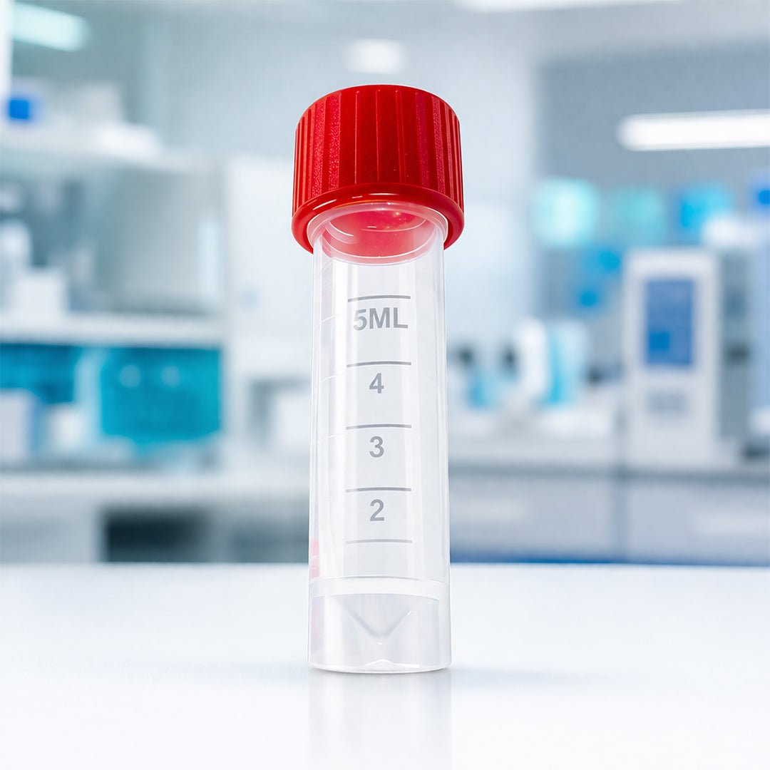 Conical Transport Tubes 5mL – Screw Cap, Leak - Resistant, Sterile @PKG of 1000Pcs - Clinsam