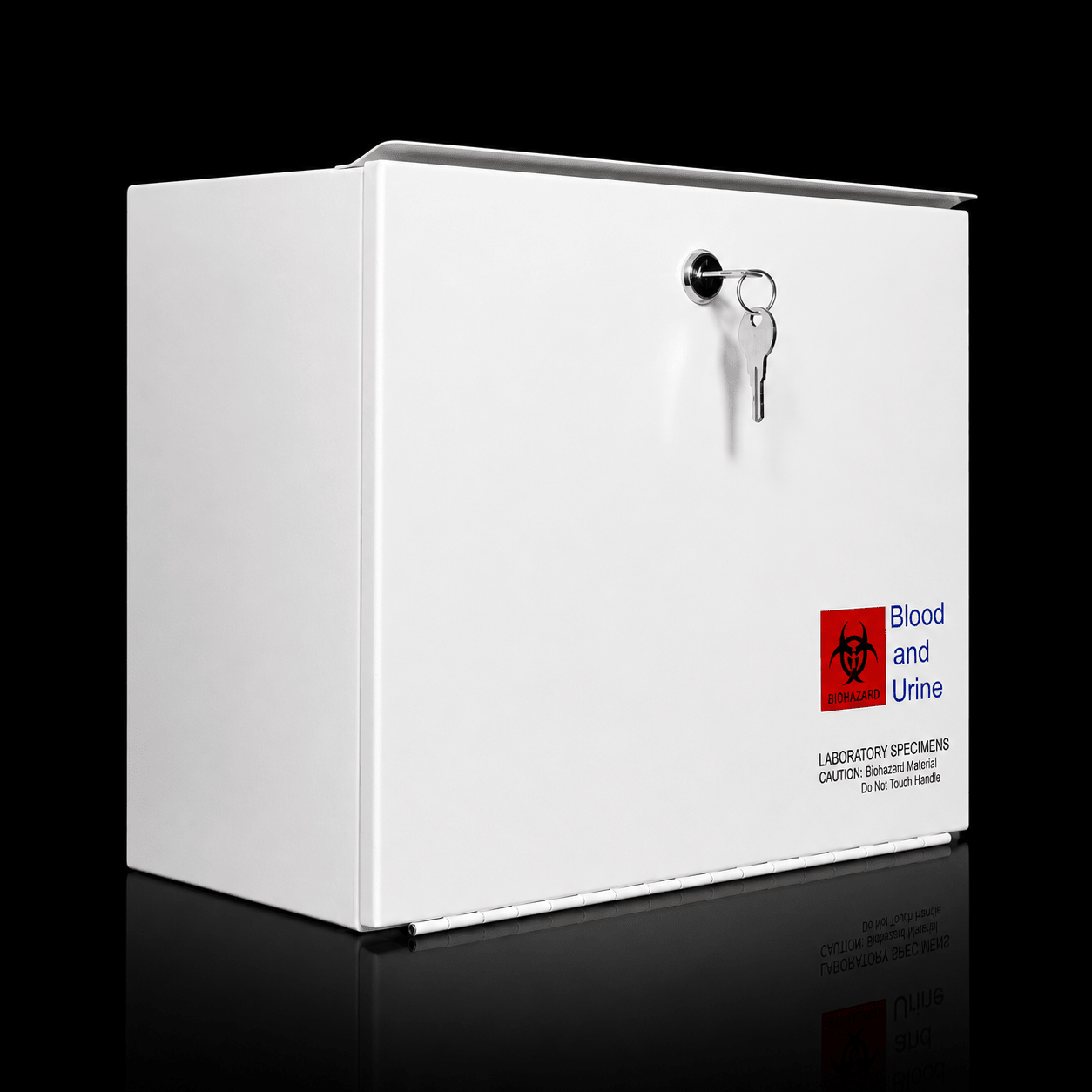 Large Medical Lock Box Dropbox with Keys – White, 14"x14"x10.25" - Clinsam
