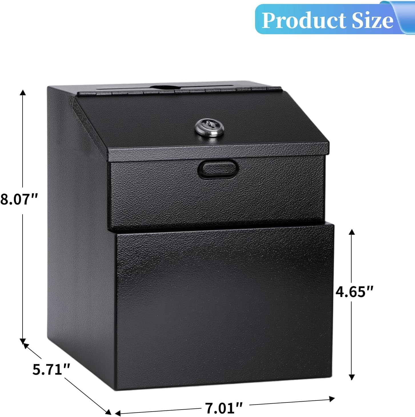 Locking Suggestion Box with Key – Wall Mount Metal Collection Box - Clinsam