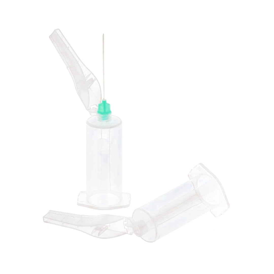 Needle Hub with Safety Cover – Secure Blood Collection (1000/PK, 2PK/CS) - Clinsam