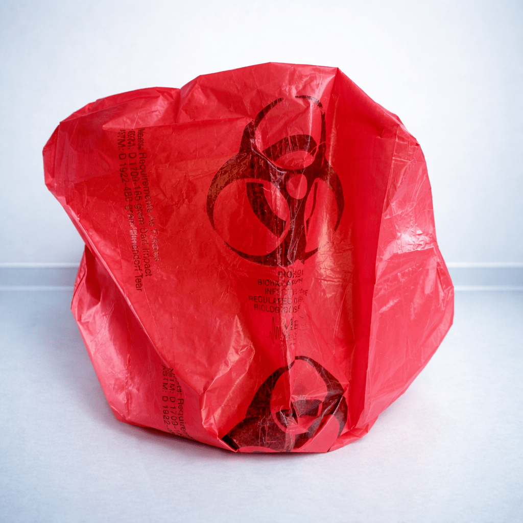 Red Biohazard Bags 40 - 45 Gallon – Disposable Autoclave Bags for Medical 40" x 46" - Clinsam