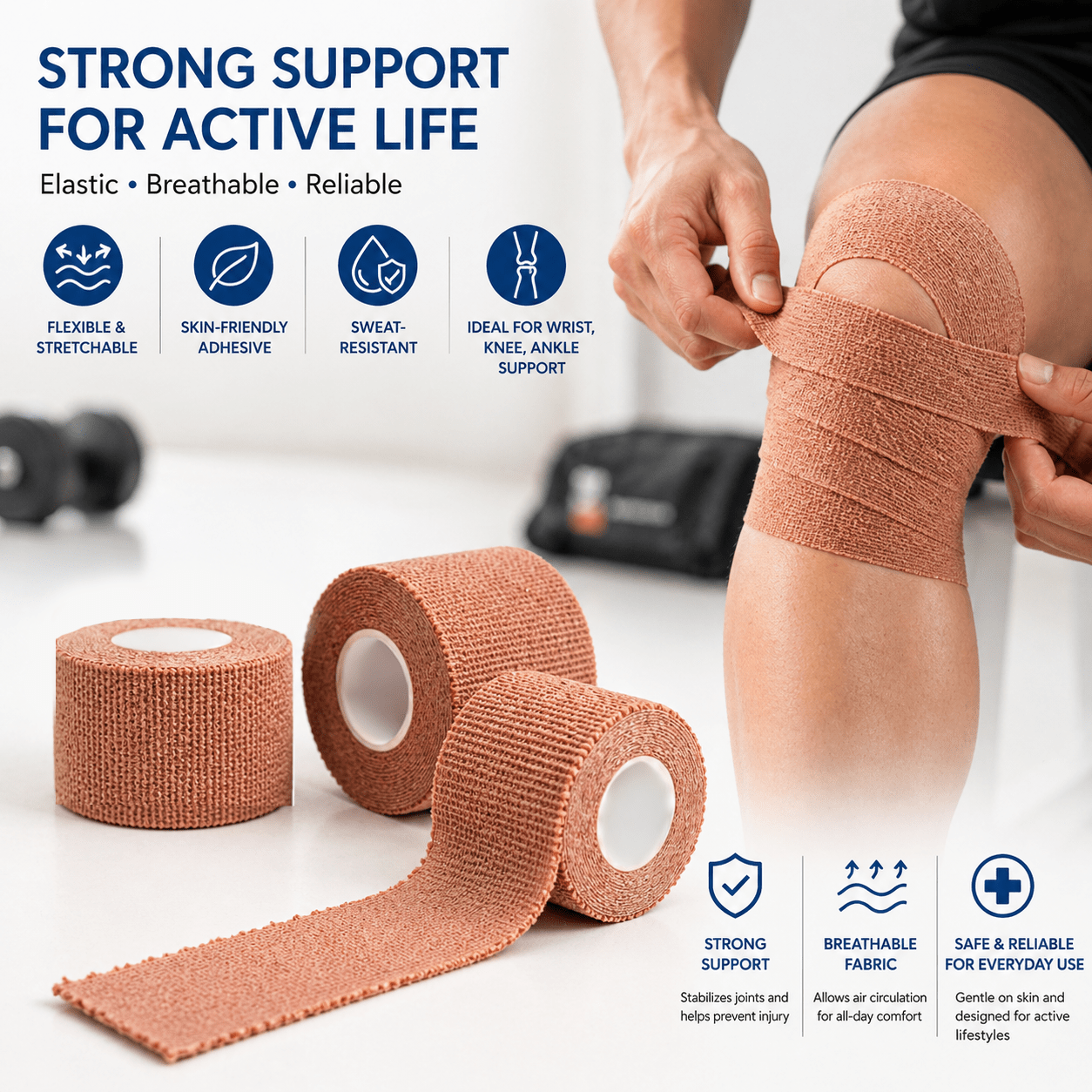 Sport Joint Injury Tape – Athletic Support & Stabilization Tape - Clinsam