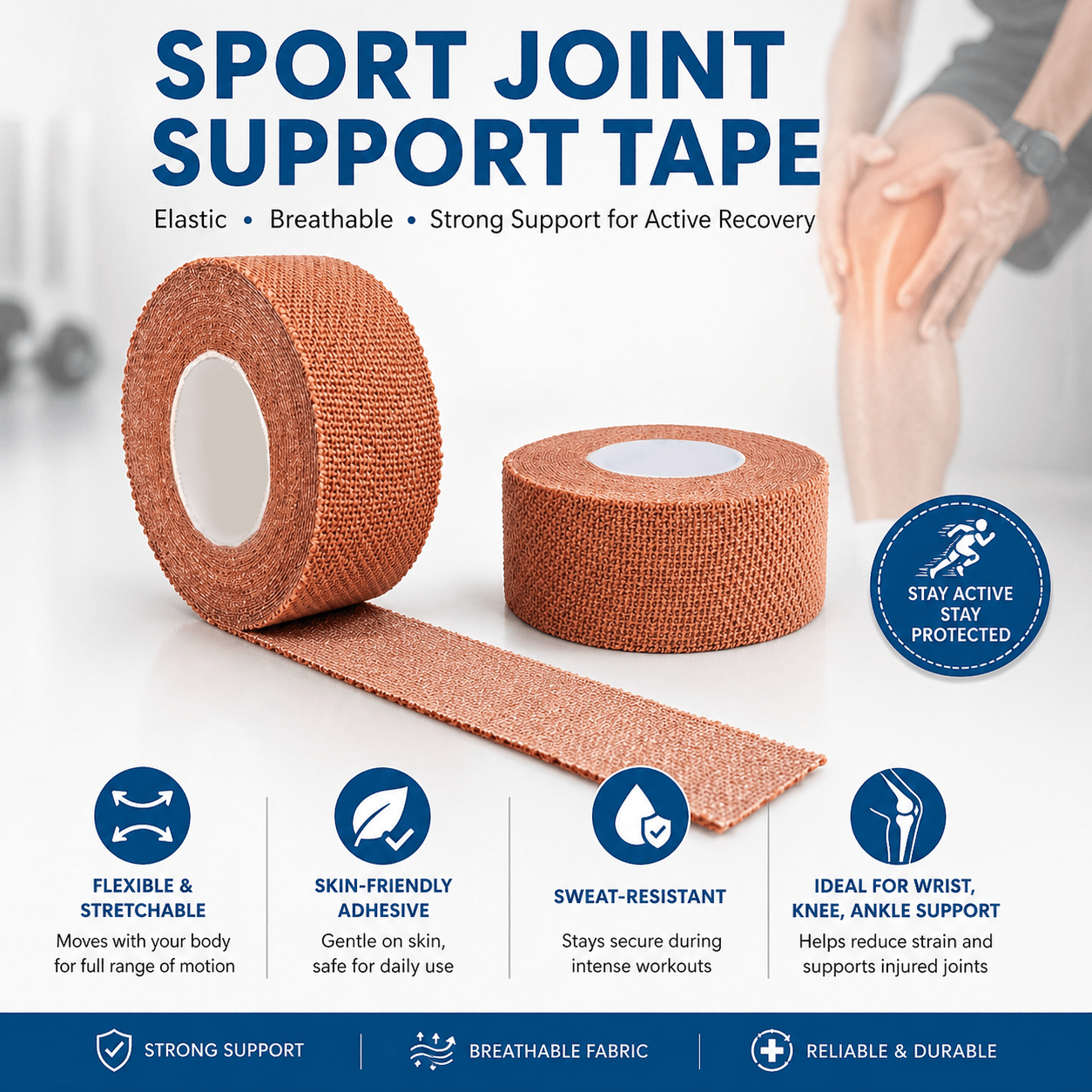 Sport Joint Injury Tape – Athletic Support & Stabilization Tape - Clinsam