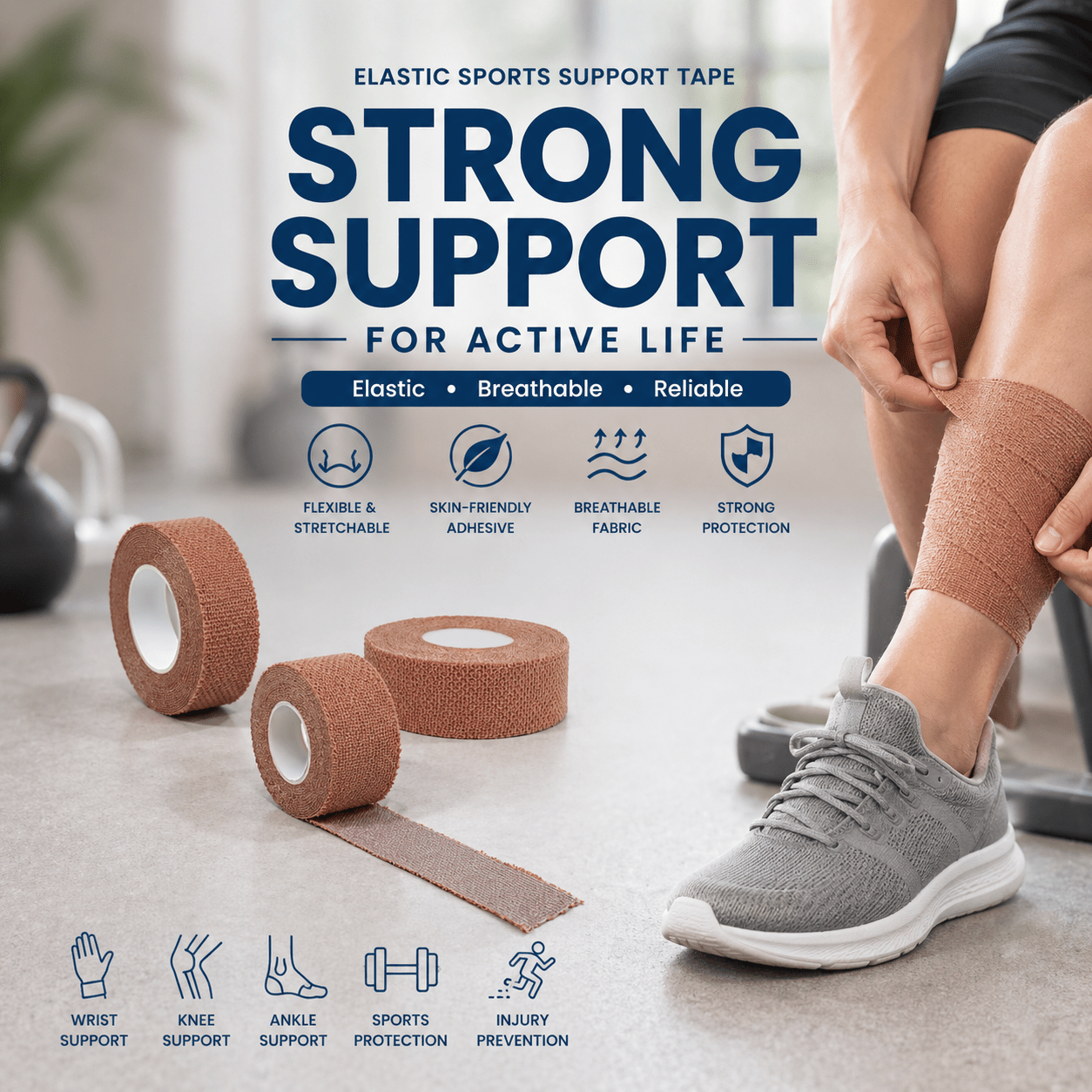 Sport Joint Injury Tape – Athletic Support & Stabilization Tape - Clinsam