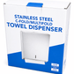 Stainless Steel Paper Towel Dispenser – C - Fold / Multifold Wall Mount - Clinsam