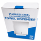 Stainless Steel Paper Towel Dispenser – C - Fold / Multifold Wall Mount - Clinsam