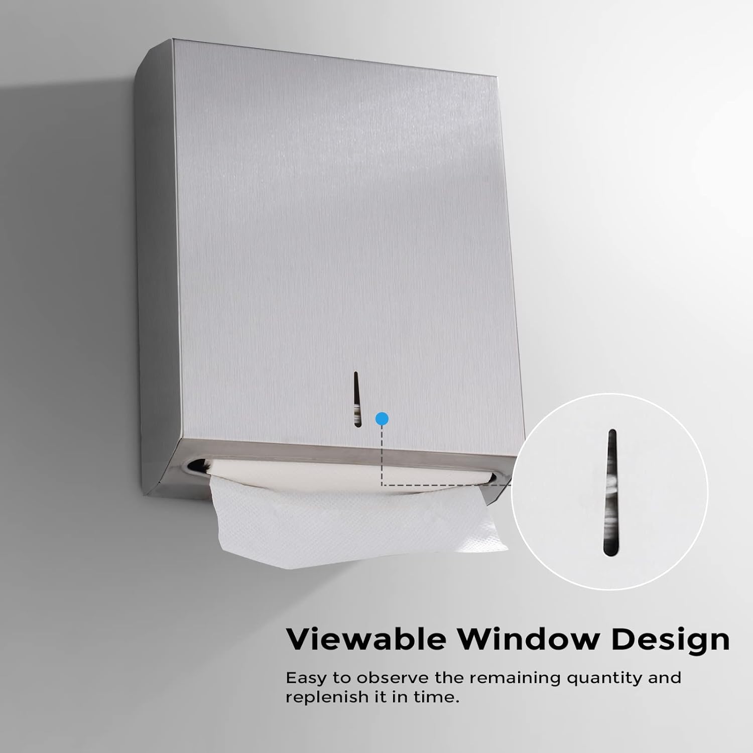 Stainless Steel Paper Towel Dispenser – C - Fold / Multifold Wall Mount - Clinsam
