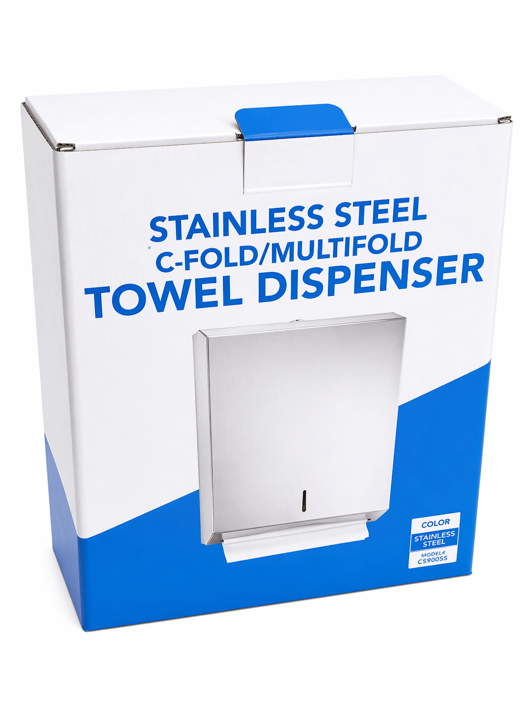 Stainless Steel Paper Towel Dispenser – C - Fold / Multifold Wall Mount - Clinsam